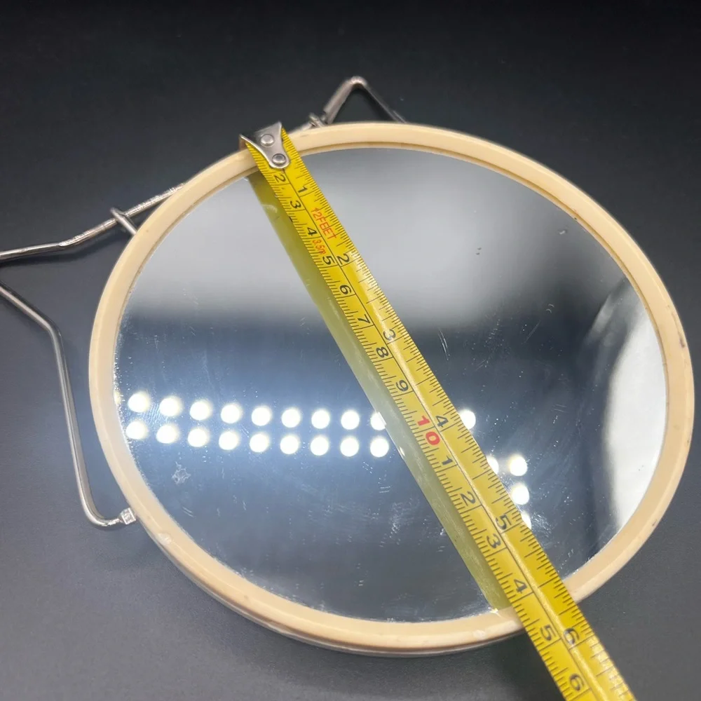 Vintage Vanity Travel Shaving mirror swivel Vintage barber Hanging Tripod 1960s
